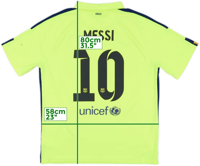 2014-15 Barcelona Third Shirt Messi #10 - 7/10 - (XL)