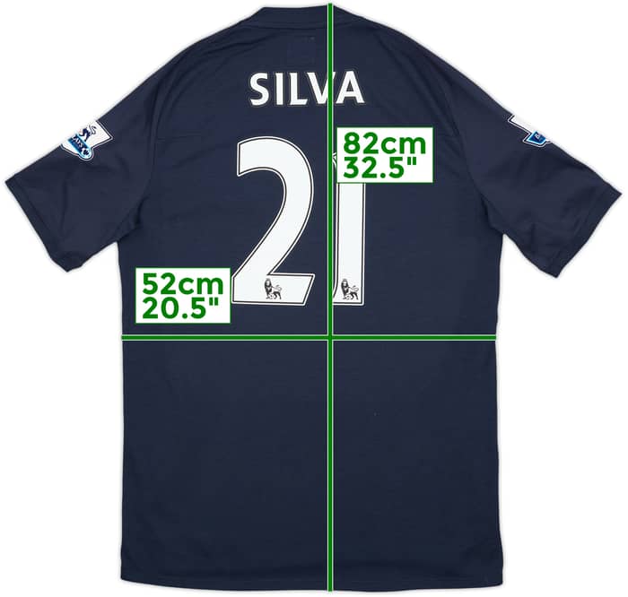 2010-12 Manchester City Away Shirt Silva #21 - 8/10 - (L)