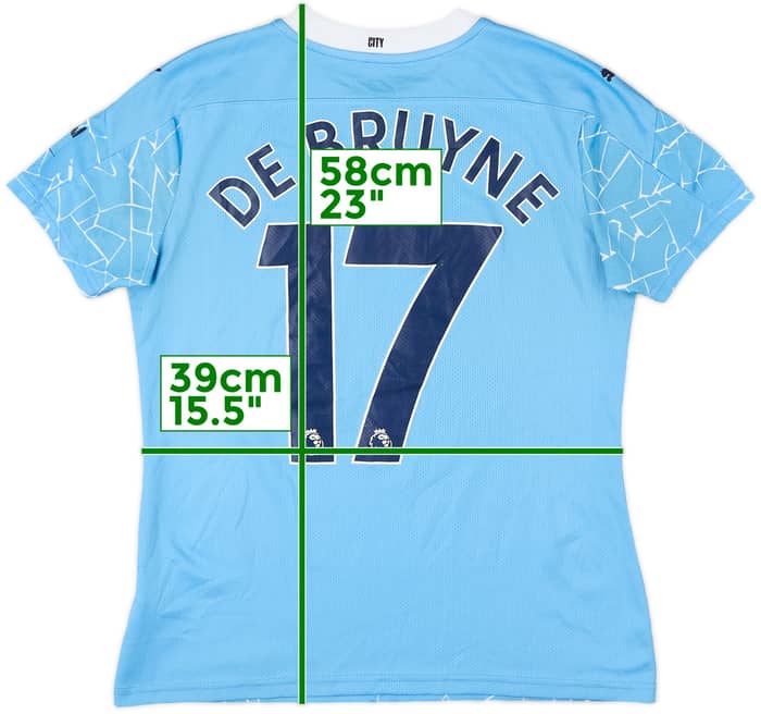 2020-21 Manchester City Home Shirt De Bruyne #17 - 7/10 - (Women's M)