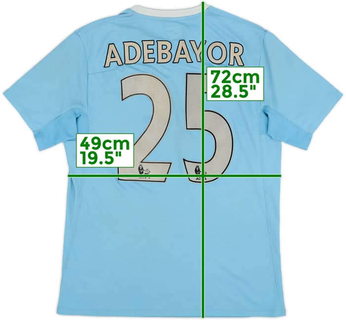 2009-10 Manchester City Home Shirt Adebayor #25 - 5/10 - (M)