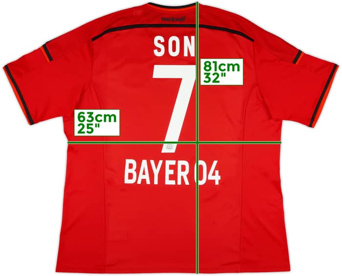 2015-16 Bayer Leverkusen Home Shirt Son #7 - 8/10 - (XXL)