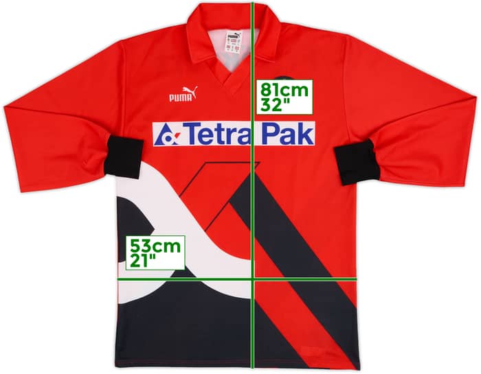 1993-94 Eintracht Frankfurt Home L/S Shirt - 8/10 - (M)