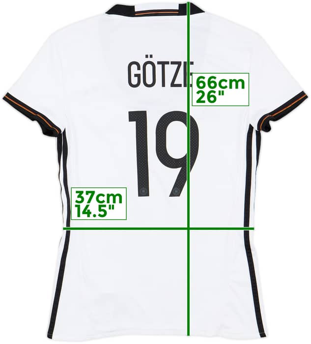 2015-16 Germany Home Shirt Gotze #19 - 10/10 - (Women's S)