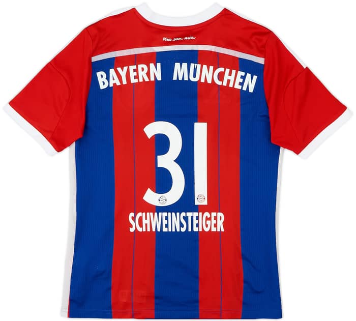 2014-15 Bayern Munich Home Shirt Schweinsteiger #31 - 8/10 - (L.Boys)