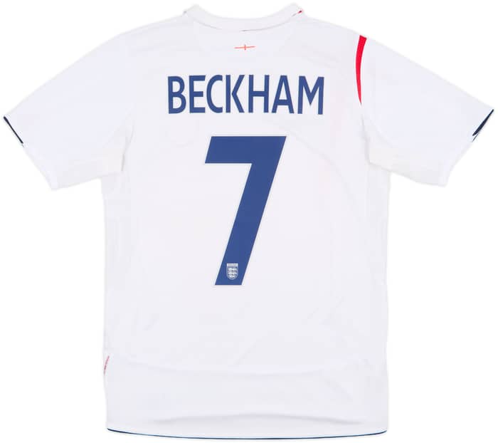 2005-07 England Home Shirt Beckham #7 - 7/10 - (S)