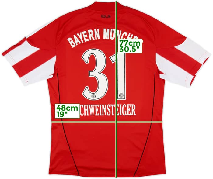 2010-11 Bayern Munich Home Shirt Schweinsteiger #31 - 6/10 - (M)