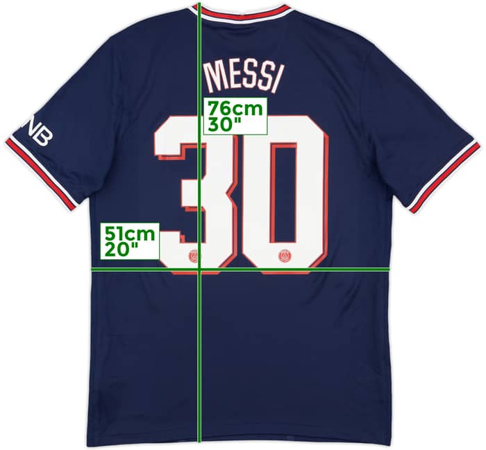 2021-22 Paris Saint-Germain Home Shirt Messi #30 - 9/10 - (M)