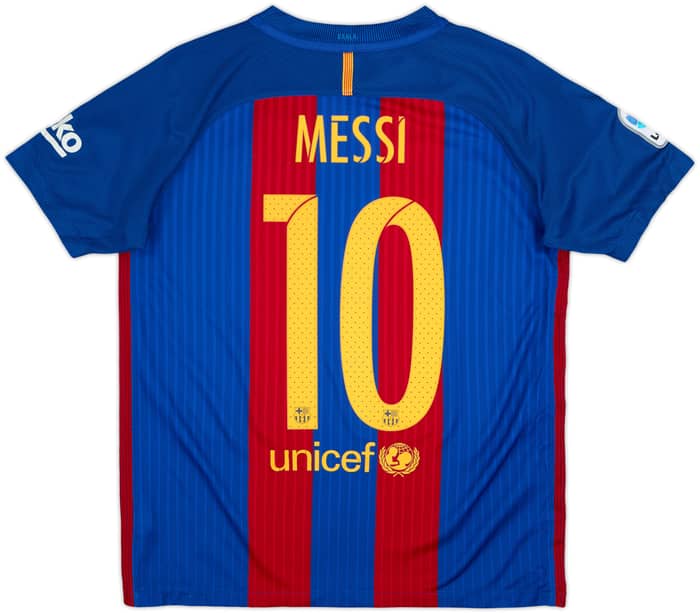 2016-17 Barcelona Home Shirt Messi #10 - 6/10 - (XL.Boys)