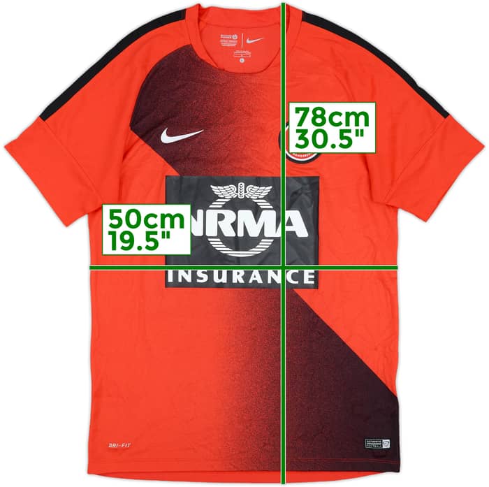 2015-16 Western Sydney Wanderers Nike Training Shirt - 8/10 - (L)
