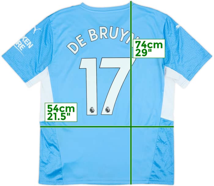 2021-22 Manchester City Home Shirt De Bruyne #17 - 4/10 - (L)