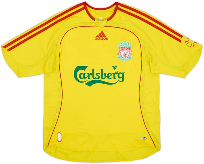 2006-07 Liverpool Away Shirt Kuyt #18 - 6/10 - (L.Boys)