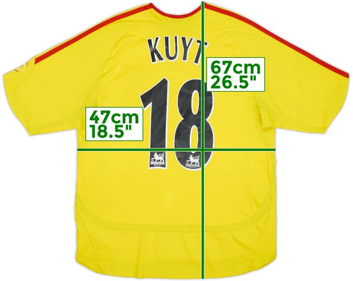 2006-07 Liverpool Away Shirt Kuyt #18 - 6/10 - (L.Boys)