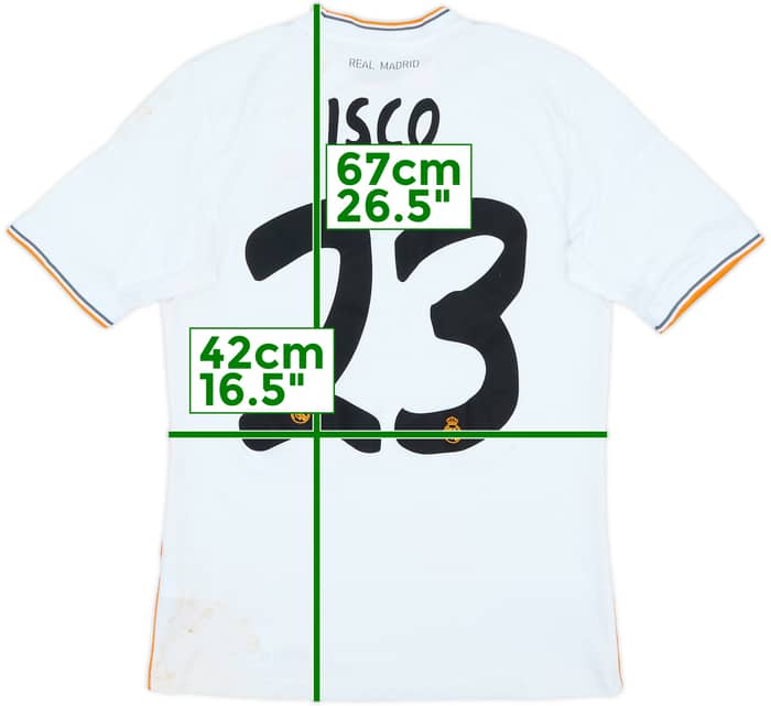 2013-14 Real Madrid Home Shirt Isco #23 - 4/10 - (L.Boys)