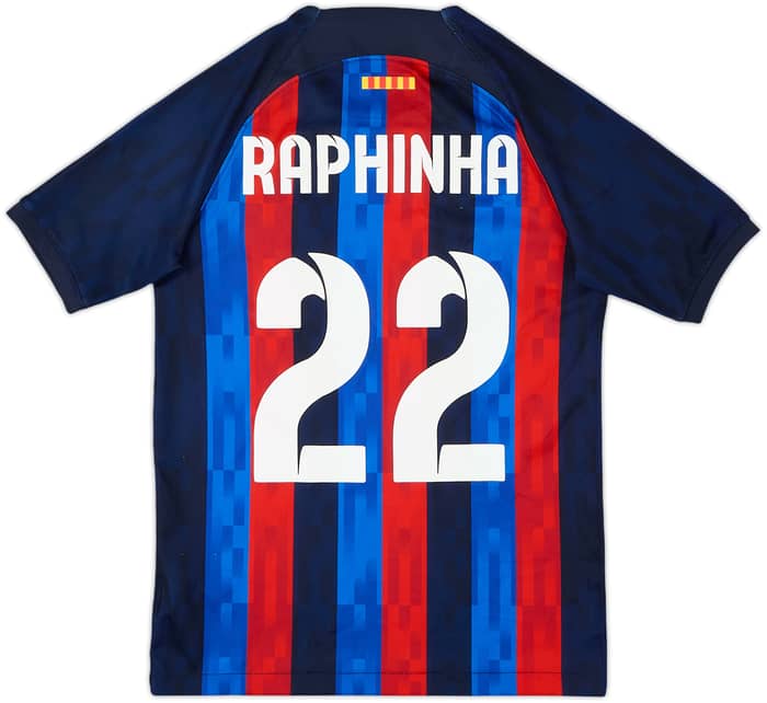 2022-23 Barcelona Home Shirt Raphinha #22 - 9/10 - (M.Boys)