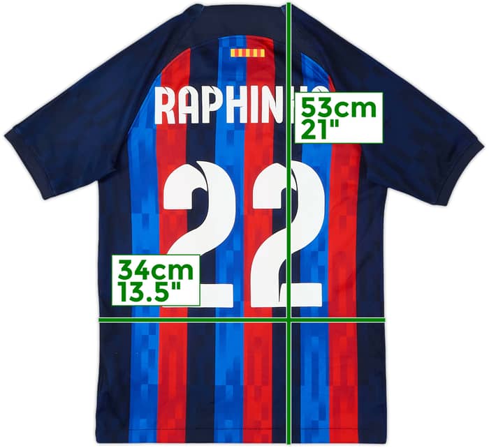 2022-23 Barcelona Home Shirt Raphinha #22 - 9/10 - (M.Boys)