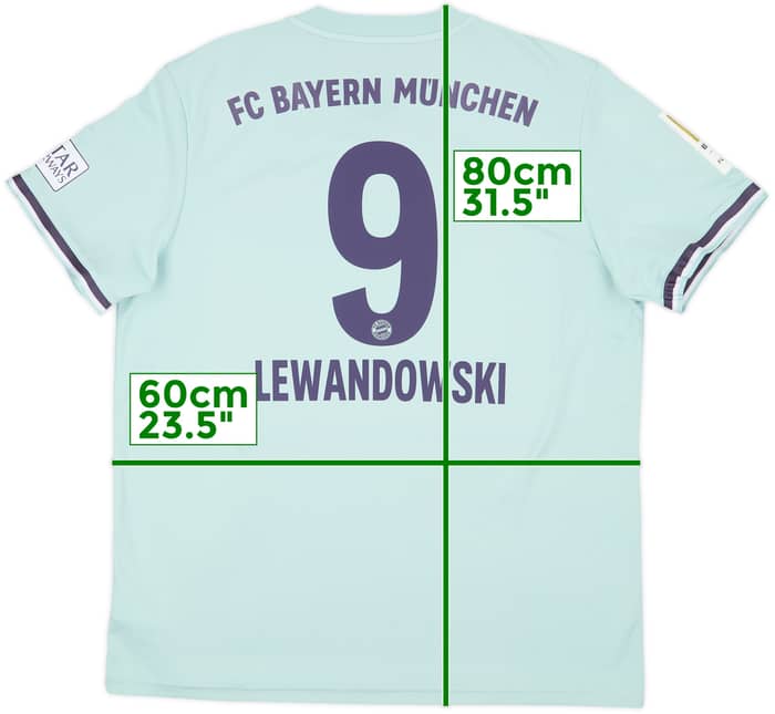 2018-19 Bayern Munich Away Shirt Lewandowski #9 - 8/10 - (XL)