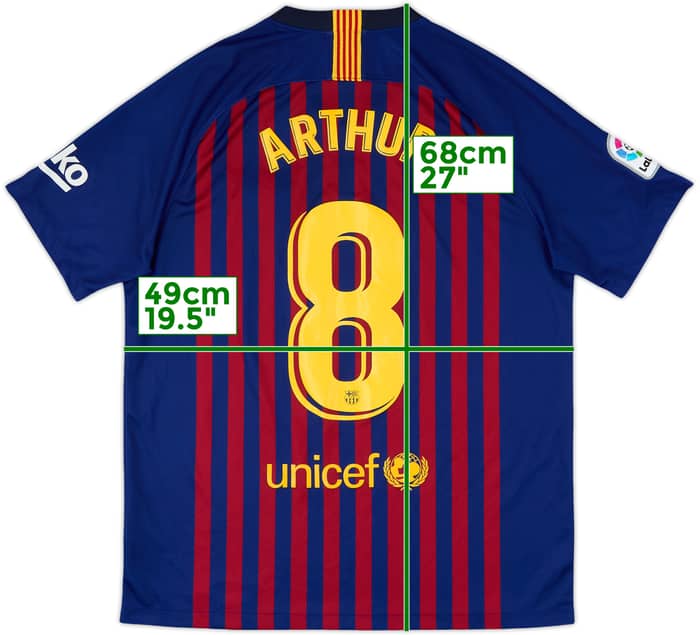 2018-19 Barcelona Home Shirt Arthur #8 - 8/10 - (L)