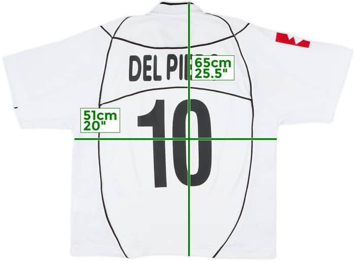 2002-03 Juventus Away Shirt Del Piero #10 - 6/10 - (L)