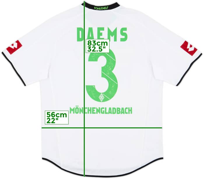 2012-13 Borussia Monchengladbach Home Shirt Daems #3 - 6/10 - (L)