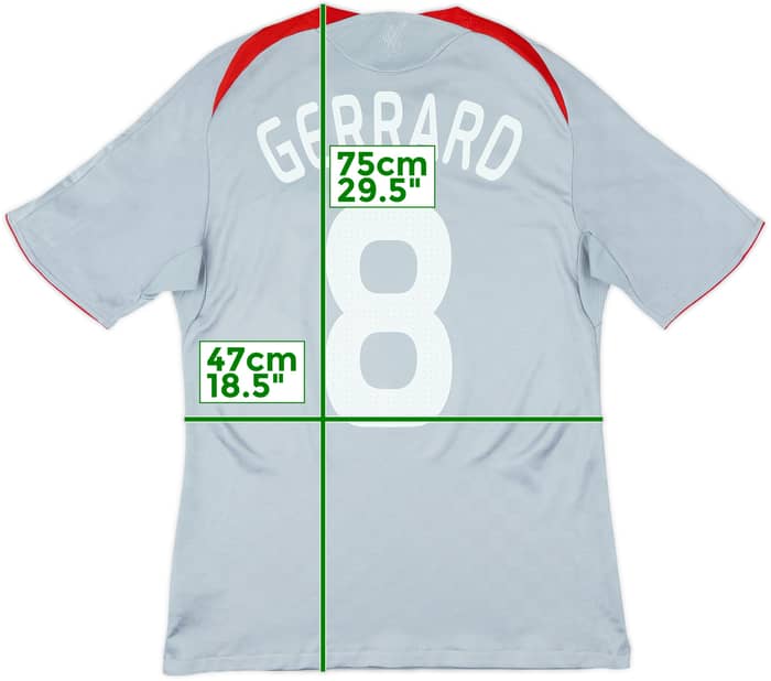 2008-09 Liverpool Away Shirt Gerrard #8 - 6/10 - (S)