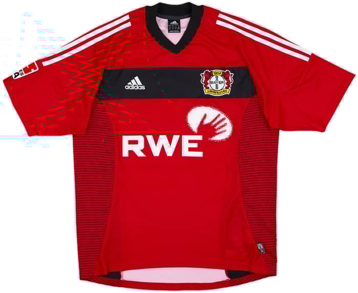 2002-04 Bayer Leverkusen Signed Home Shirt Schneider #25 - 7/10 - (M)