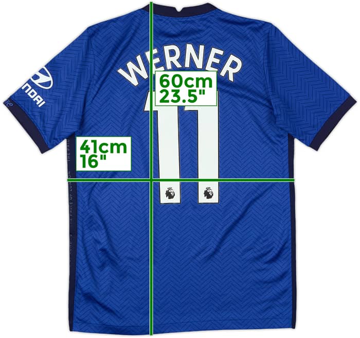 2020-21 Chelsea Home Shirt Werner #11 - 9/10 - (XL.Boys)