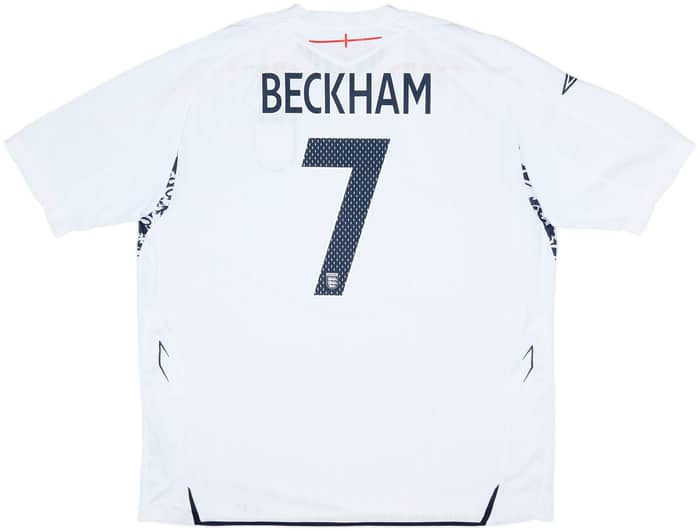 2007-09 England Home Shirt Beckham #7 - 8/10 - (3XL)