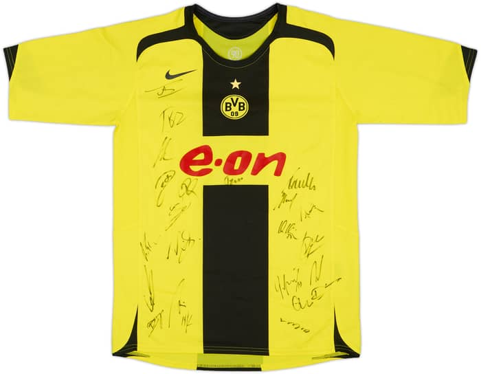 2005-06 Borussia Dortmund Squad Signed Home Shirt - 8/10 - (S)
