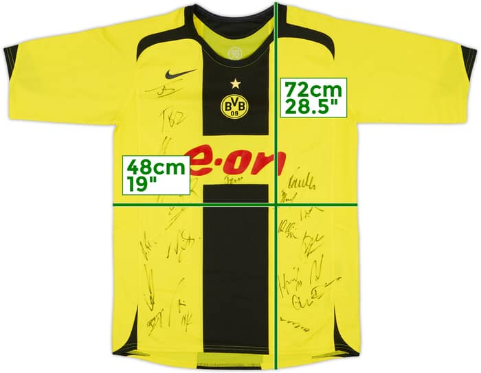 2005-06 Borussia Dortmund Squad Signed Home Shirt - 8/10 - (S)