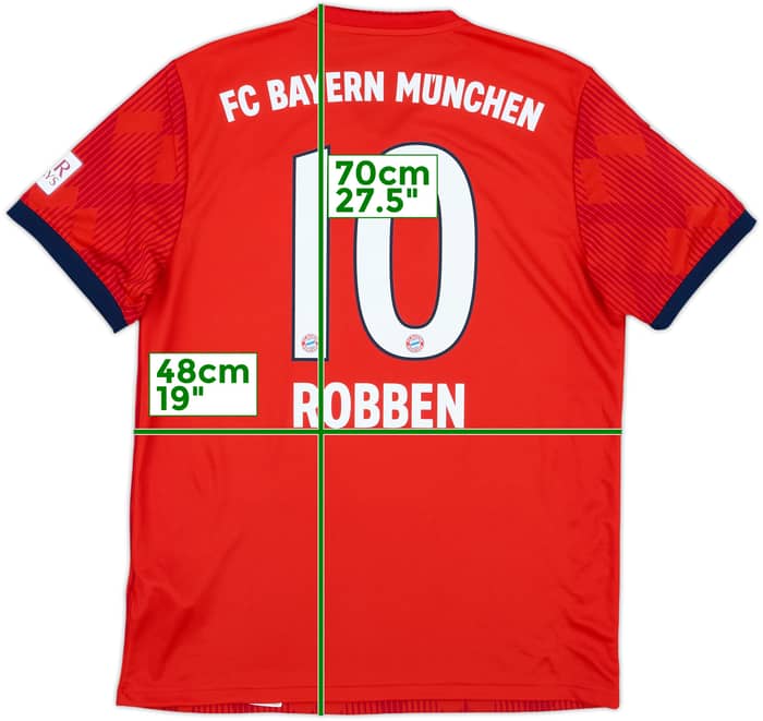 2018-19 Bayern Munich Home Shirt Robben #10 - 9/10 - (M)