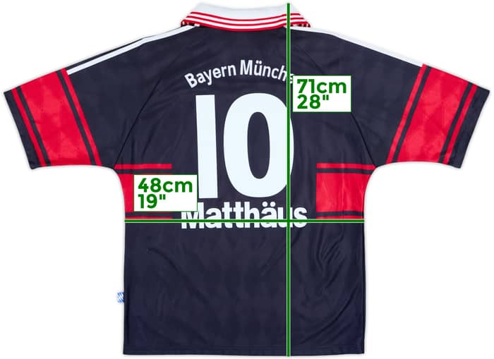 1997-99 Bayern Munich Home Shirt Matthaus #10 - 8/10 - (Y)