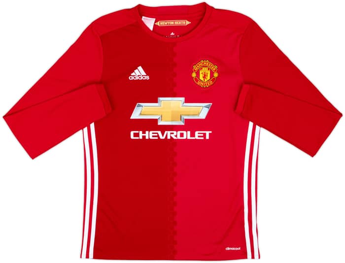 2016-17 Manchester United Home L/S Shirt Ibrahimovic #9 - 8/10 - (XL.Boys)