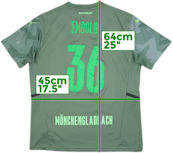 2021-22 Borussia Monchengladbach Away Shirt Embolo #36 - 6/10 - (L.Boys)