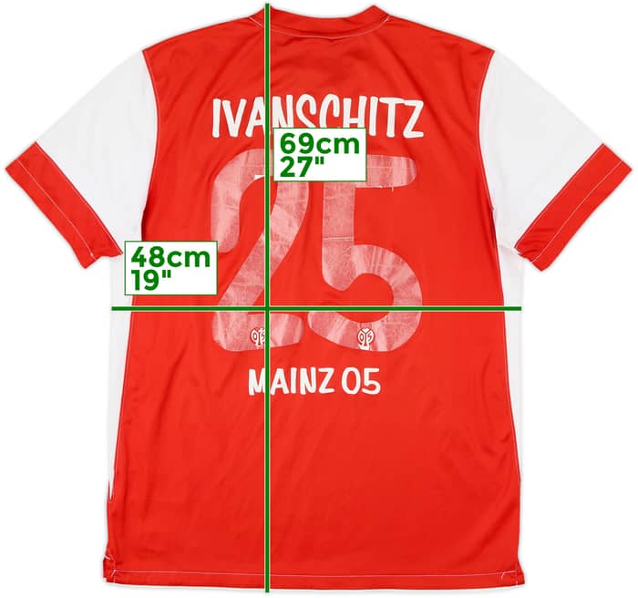 2011-12 FSV Mainz Home Shirt Ivanschitz #25 - 4/10 - (L)