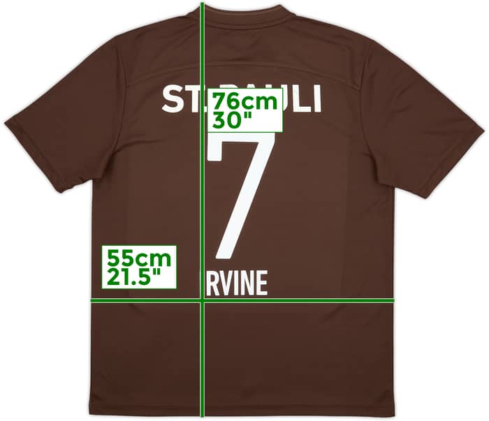 2021-22 St Pauli Home Shirt Irvine #7 - 7/10 - (L)