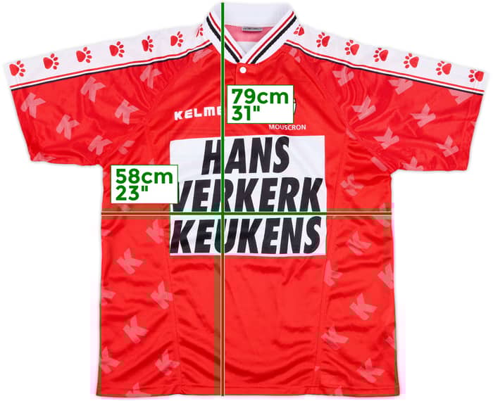 1998-99 Royal Excel Mouscron Match Issue Home Shirt #25