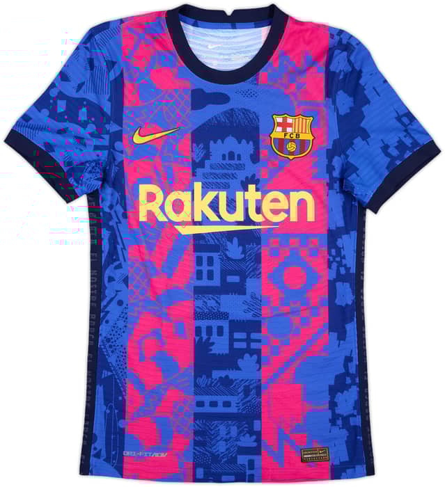 2021-22 Barcelona Authentic Third Shirt Memphis #9 - 10/10 - (XS)