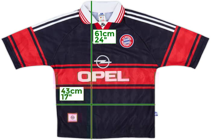 1997-99 Bayern Munich Home Shirt - 8/10 - (Y)
