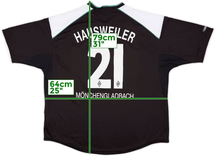 2001-02 Borussia Monchengladbach Away Shirt Hausweiler #21 - 6/10 - (XXL)