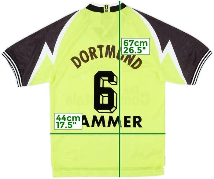 1995-96 Borussia Dortmund Home Shirt Sammer #6 - 8/10 - (S)