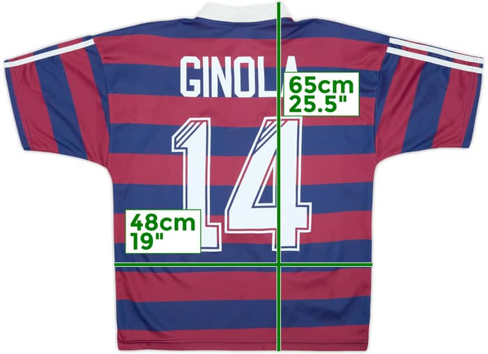 1995-96 Newcastle Away Shirt Ginola #14 - 7/10 - (S)