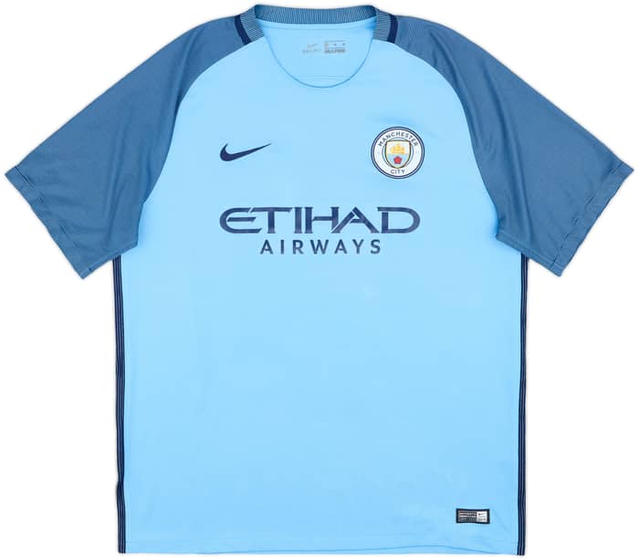 2016-17 Manchester City Home Shirt Kun Aguero #10 - 7/10 - (XL)