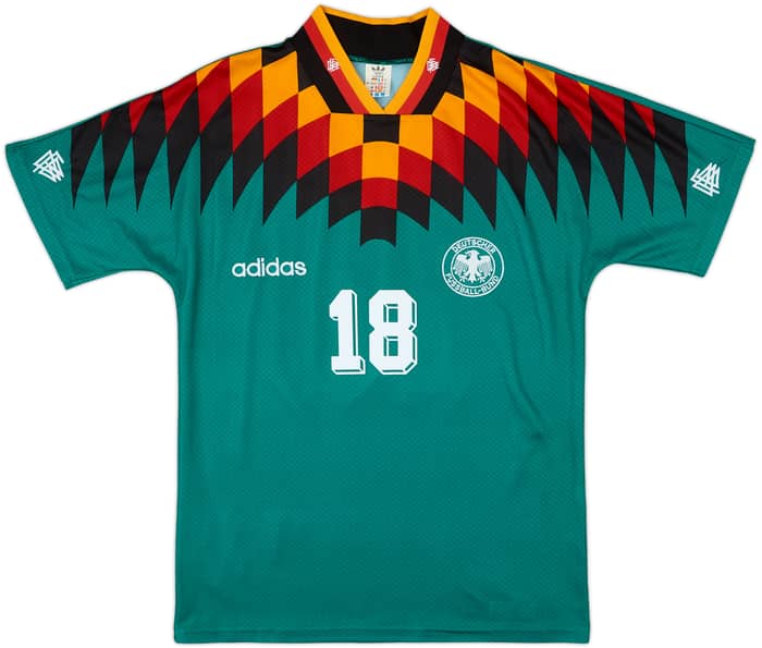 1994-96 Germany Away Shirt Klinsmann #18 - 9/10 - (S)