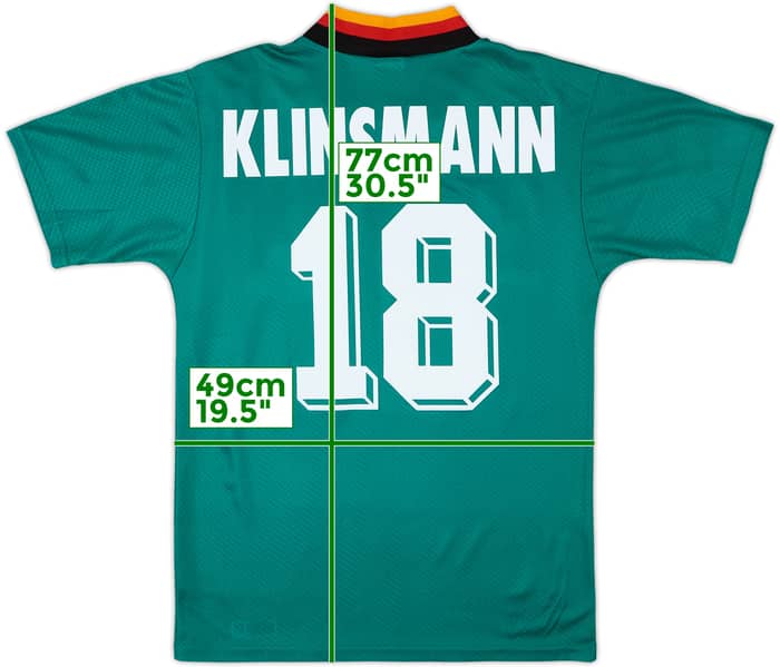 1994-96 Germany Away Shirt Klinsmann #18 - 9/10 - (S)