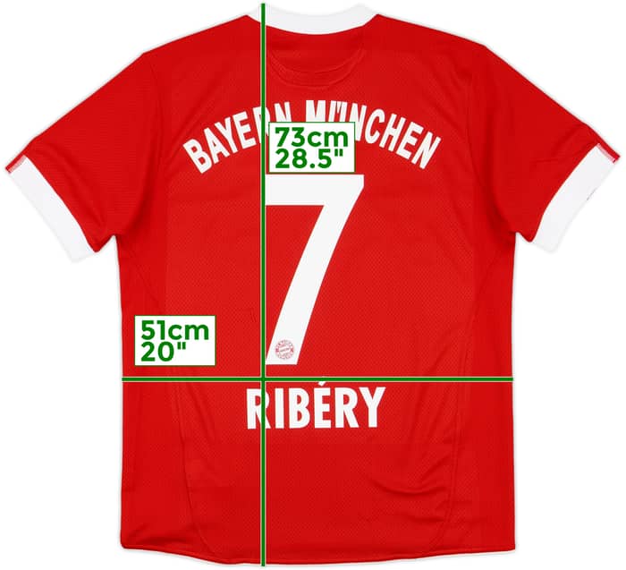 2009-10 Bayern Munich Home Shirt Ribery #7 - 8/10 - (XL.Boys)