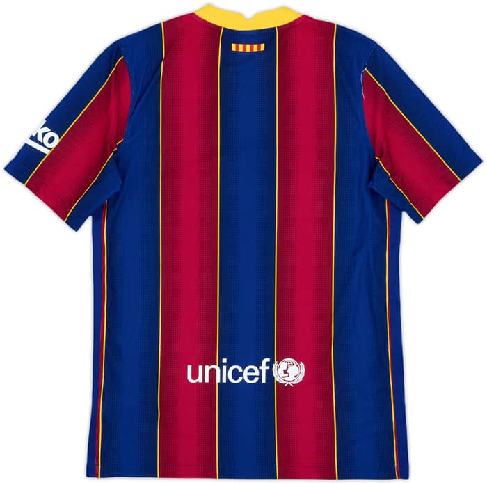 2020-21 Barcelona Authentic Home Shirt - 8/10 - (L.Boys)
