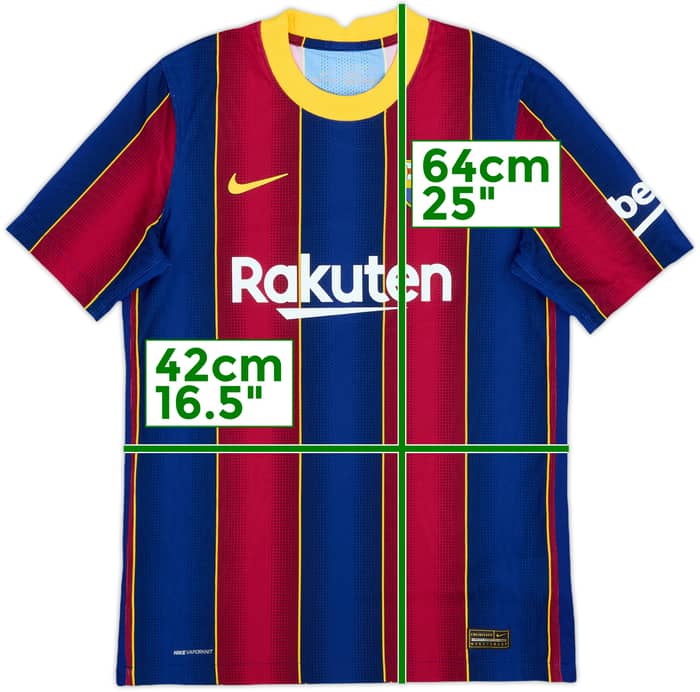 2020-21 Barcelona Authentic Home Shirt - 8/10 - (L.Boys)