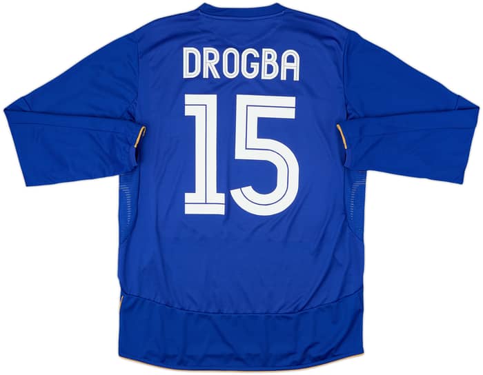 2005-06 Chelsea Centenary Home L/S Shirt Drogba #15 - 8/10 - (L)