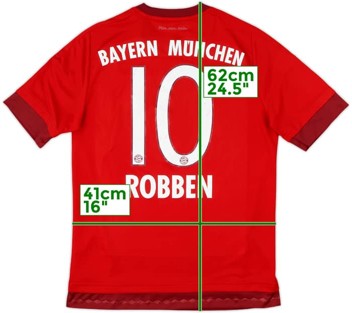 2015-16 Bayern Munich Home Shirt Robben #10 - 5/10 - (XL.Boys)