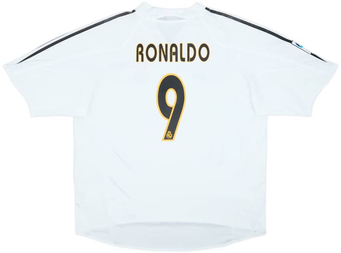 2004-05 Real Madrid Home Shirt Ronaldo #9 - 6/10 - (XXL)